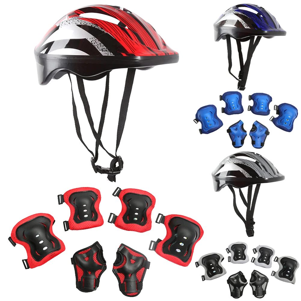 7 個の自転車スポーツ保護具セット調整可能な子供用安全スケー - Cycling Gear Padding のレビューと価格