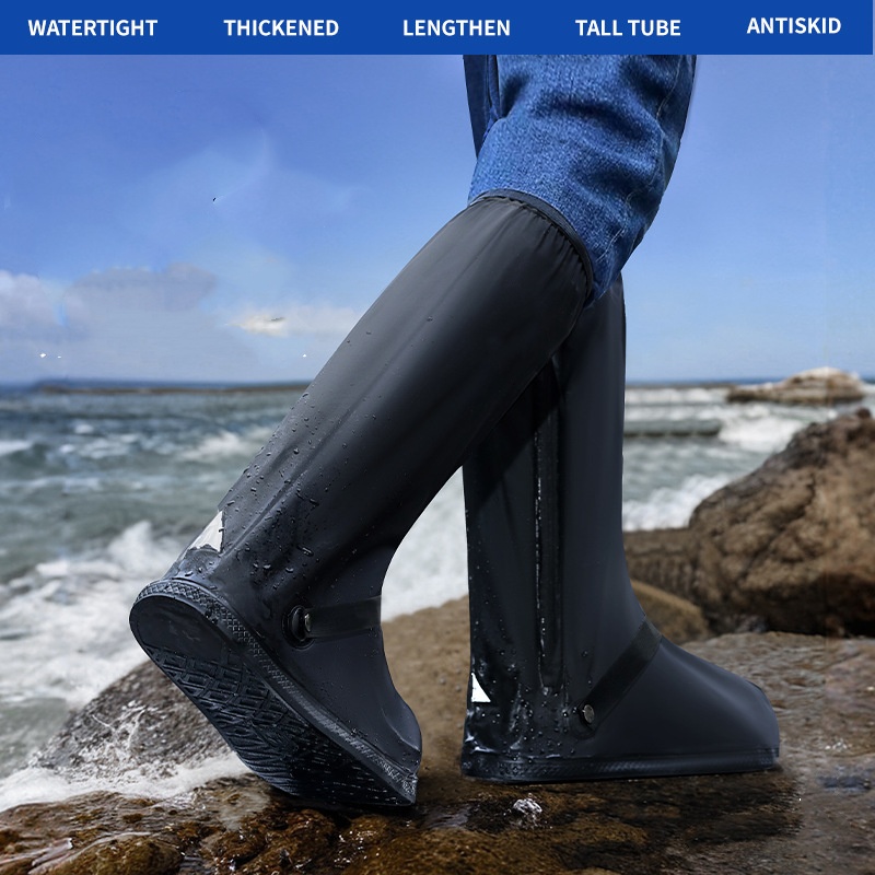    ハイチューブ防水滑り止めレインシューズカバーサイクリ - Cycling Shoe Covers のレビューと価格