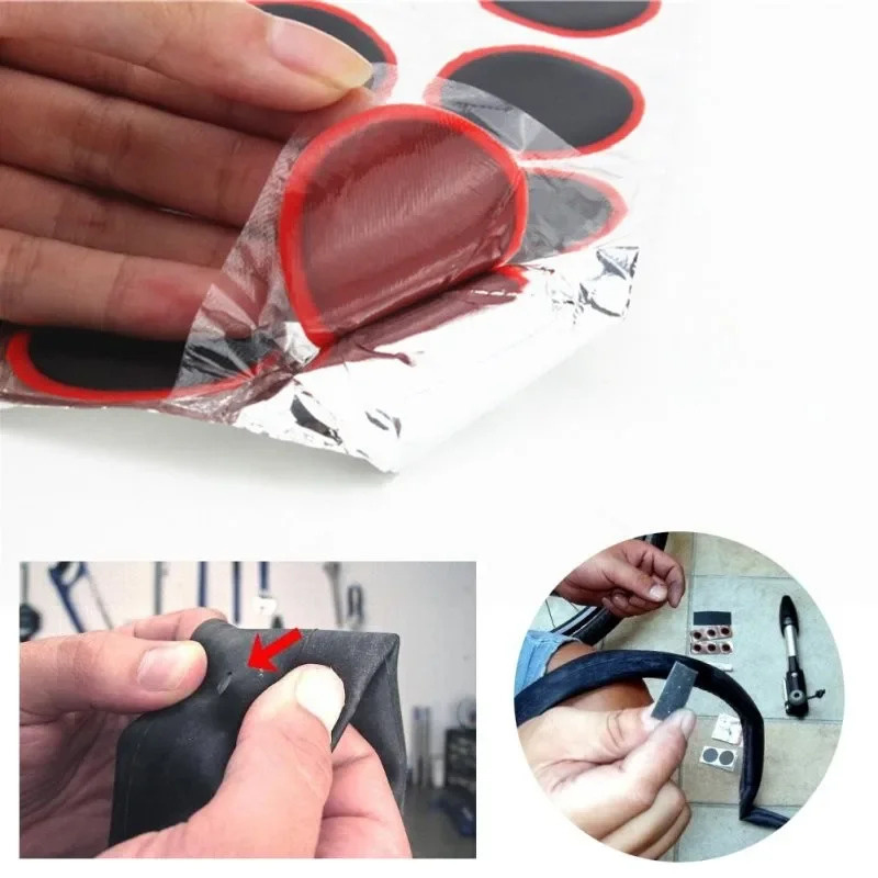 1-4 シートゴム製パンク修理パッチ接着剤不要のタイヤチュー - Bike Tube Repair Kit のレビューと価格